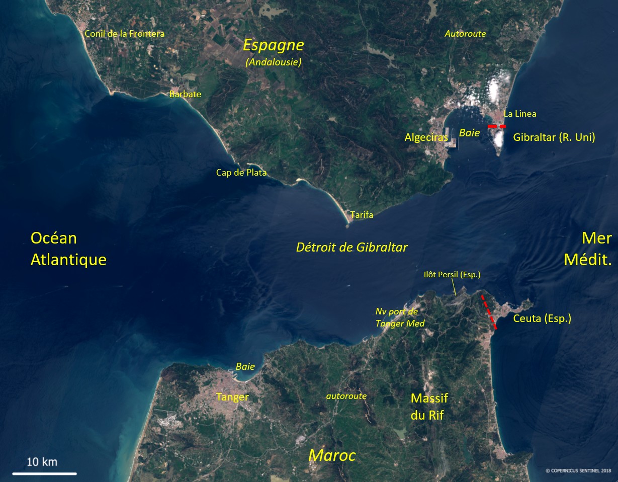 Le détroit de Gibraltar, entre deux continents